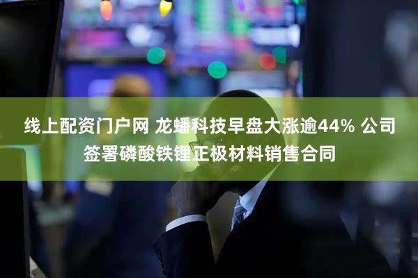 线上配资门户网 龙蟠科技早盘大涨逾44% 公司签署磷酸铁锂正极材料销售合同